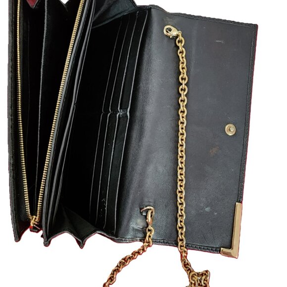 Gucci Guccissima Black Leather Chain Wallet - Picture 4 of 5